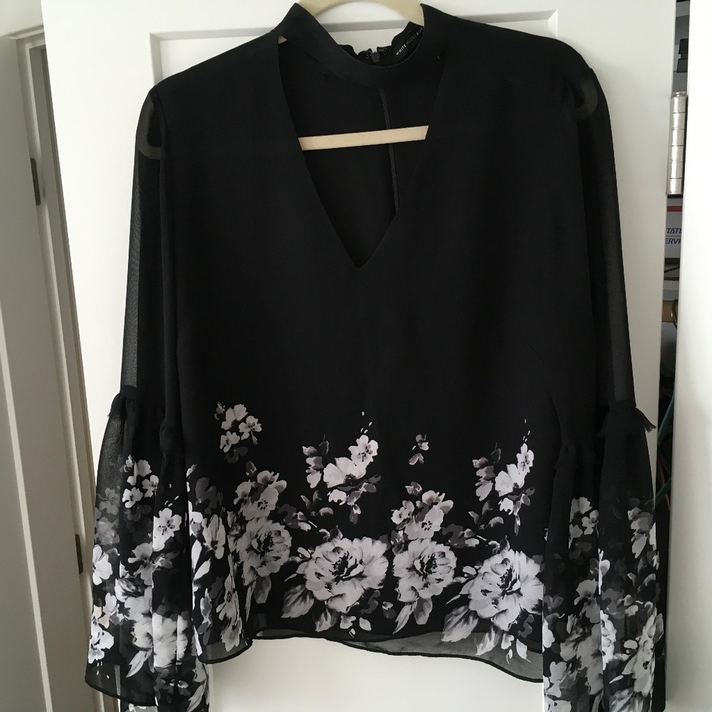 White House Black Market  WHBM Top Blouse Size 12